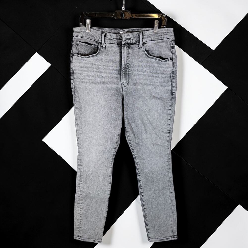 Good American Women's Junior 15 Black Charcoal Wash GW844T Skinny Jeans READ